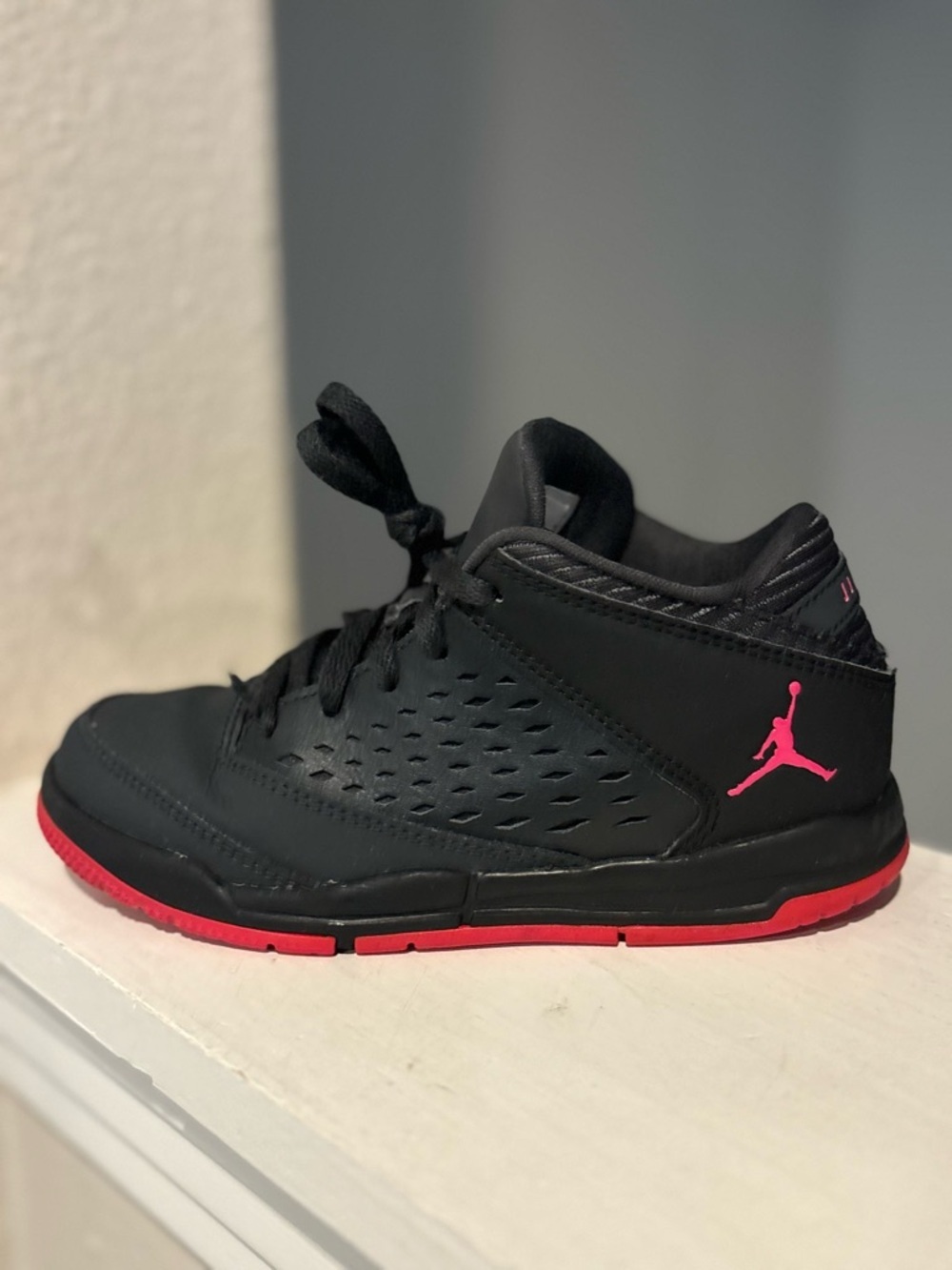 Nike Jordan Flight Origin Black/Fuchsia/ 921199-009 Toddler Size 12C - Picture 4 of 9